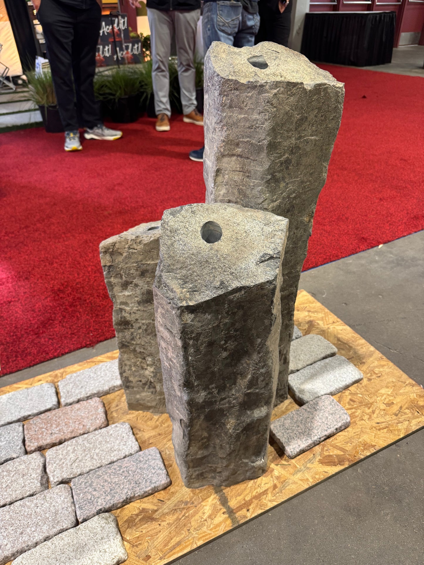 Triple Handcrafted "Basalt" Fountain Kit