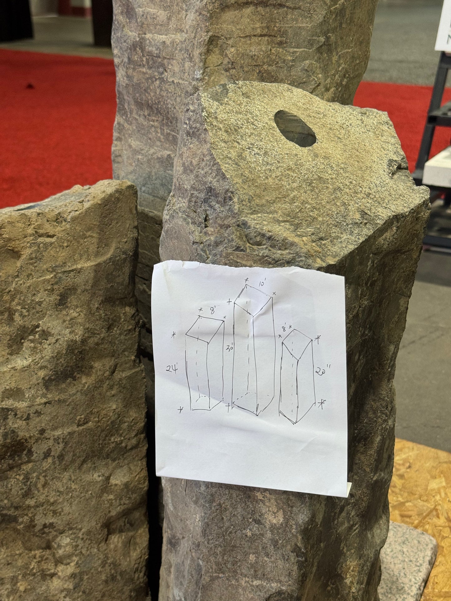 Triple Handcrafted "Basalt" Fountain Kit