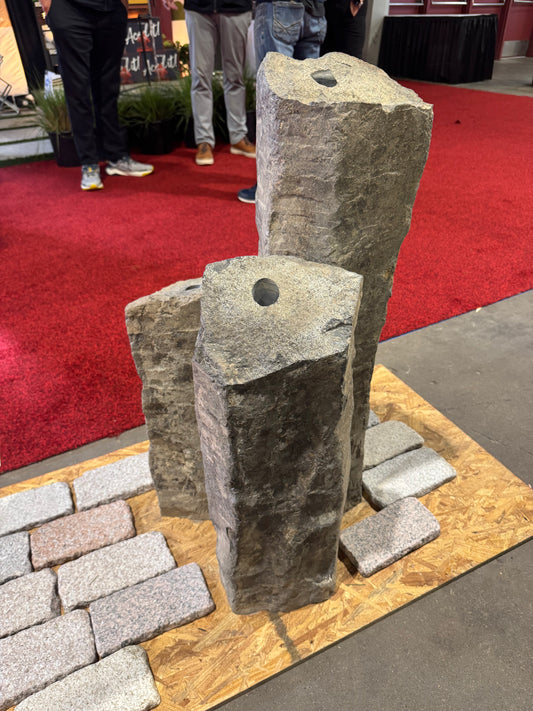 Triple Handcrafted "Basalt" Fountain Kit